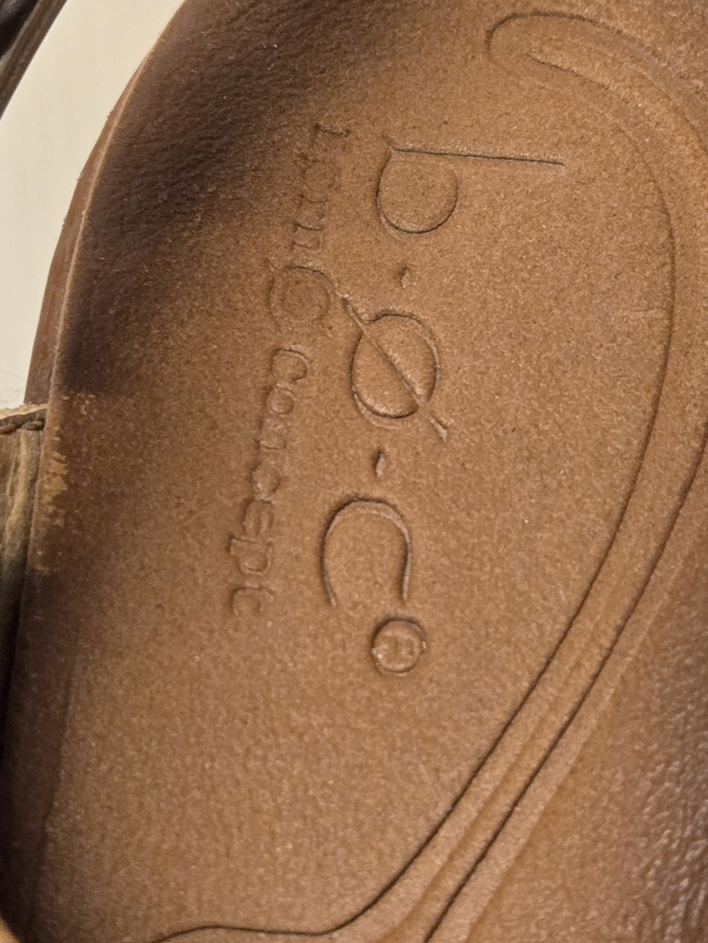 b.o.c. Tan Crisscross Wedge Slingback Sandals - Picture 4 of 5